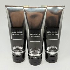 3 BATH  BODY WORKS GRAPHITE ULTIMATE HYDRATION CREAM LOTION 8OZ MENS COLLECTION