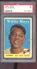 1958 Topps #5 Willie Mays PSA 1 Graded Baseball Card MLB San Francisco Giants