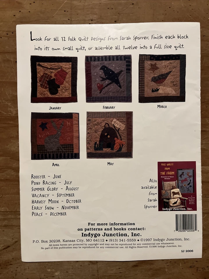 Edredón folclórico del mes Sarah Sporrer Gallo junio Indygo Junction Foto 2 de 4