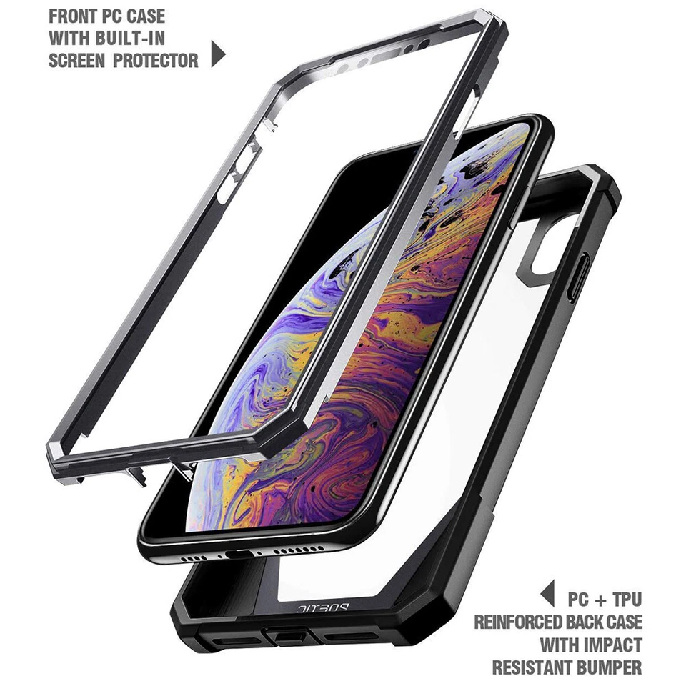 Funda Poética Para iPhone 11 Pro Max / XR / XS Max Antigolpes con Cubierta de Pantalla Foto 4 de 4