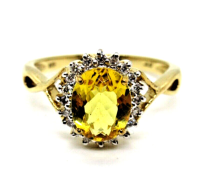 Edler Champagne Citrin 375 Gold Ring 9 Karat JLO Modernist Luxury elegant