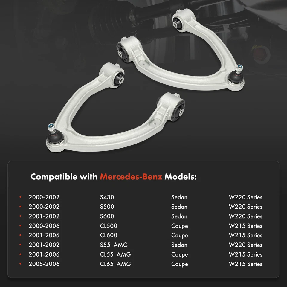 2x Brazo de control delantero superior L+R para Mercedes Benz W215 W220 CL500 CL600 S430 S500 Foto 2 de 4