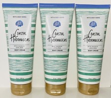 3 Bath  Body Works COASTAL HYDRANGEAS 24 Hr Moisture Ultra Shea Body Cream NEW