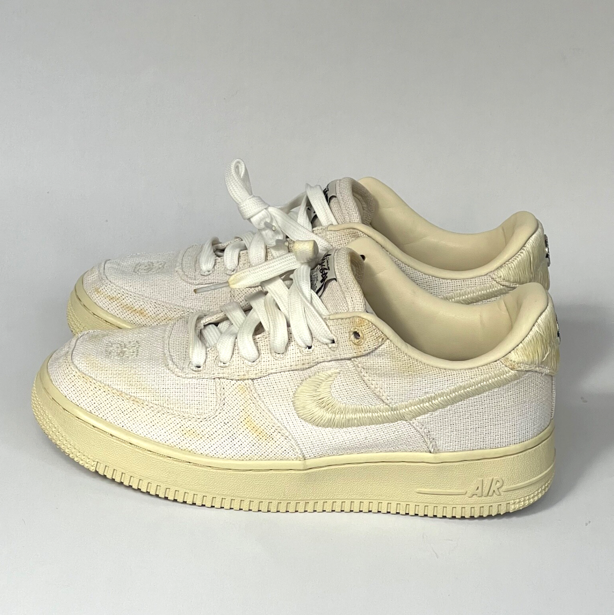 Size 7 - Nike Stussy x Air Force 1 Low Fossil for sale online | eBay