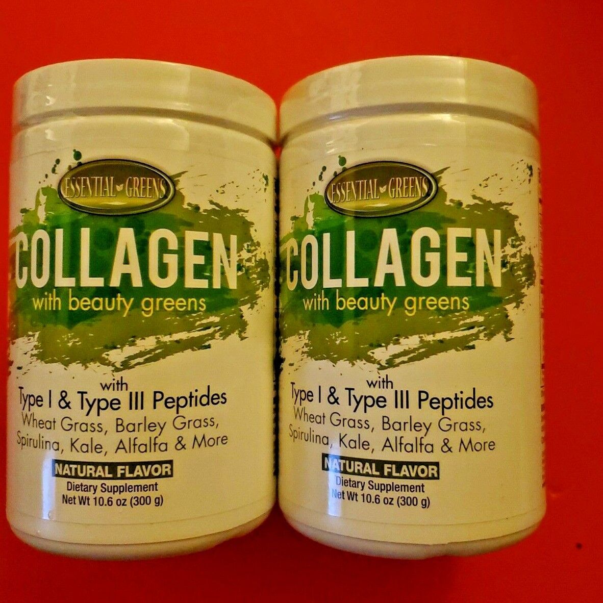 2 PACK COLLAGEN WITH BEAUTY GREENS & TYPE 1 AND 3 PEPTIDES 