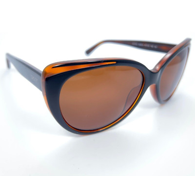 DKNY DY 4125 Black Brown Sunglasses Dark Brown Lenses 57-16-140 Cat Eye Eyewear