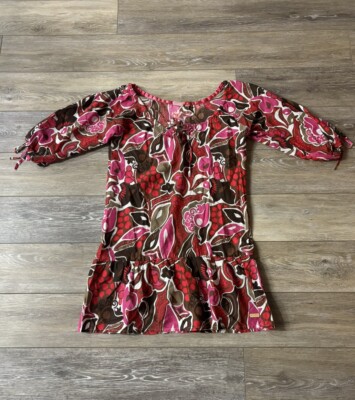 Protest Girls Boardwear Dress Sz 6 Balloon Sleeve Boho Hippie Skater Surf *Flaw*