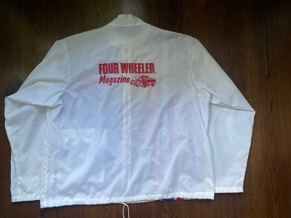 Chaqueta cortavientos vintage Four Wheeler Magazine Mechanics talla XL EE. UU. Hecha en los años 80 Foto 2 de 4