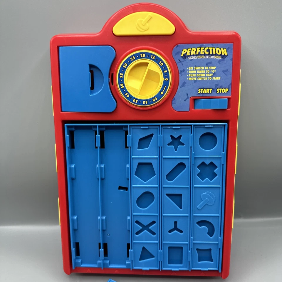 Perfection Board Game Classic Memory Skill Challenge Timer Hasbro Ages 5+ Used - Image 3 of 4