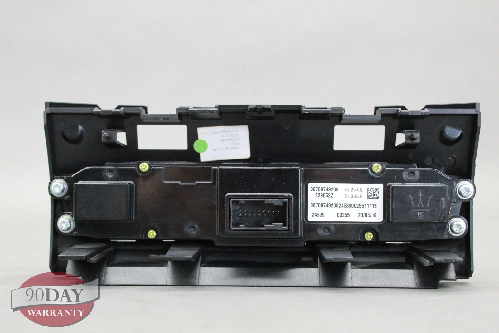 2018 MASERATI QUATTROPORTE S (M156) FRONT HEATER A/C TEMPERATURE CONTROL PANEL