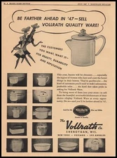 1947 The Vollrath Company Sheboygan Wisconsin Enamel Cookware Vintage Print Ad