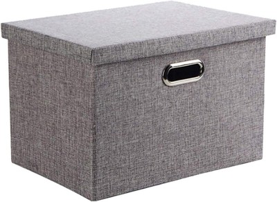 Aufbewahrungsboxen mit Deckel groß, faltbar Stoff Aufbewahrungskörbe für Regale