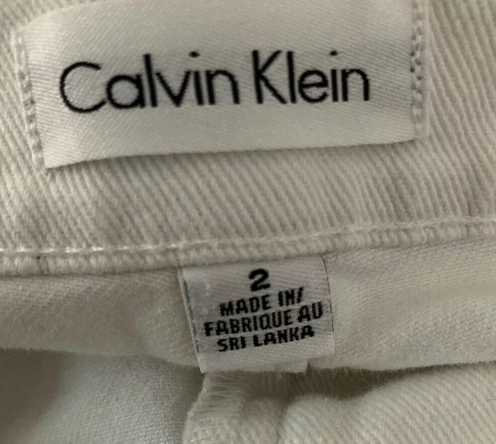 Calvin Klein Cuffed Jeans Shorts Womens Size 2 White … Gem