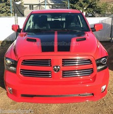 Performance Sport Outlined Split Hood Stripe Stripes Decals Fit Dodge Ram Hemi