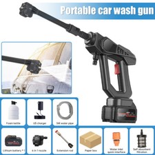 Portable Cordless Electric High Pressure Water Spray Gun Car Washer Cleaner Tool