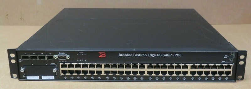 Brocade FastIron Edge GS 648P-PoE 48-Port 1GbE + 4x SFP Port FGS648P-PoE 2x PSU
