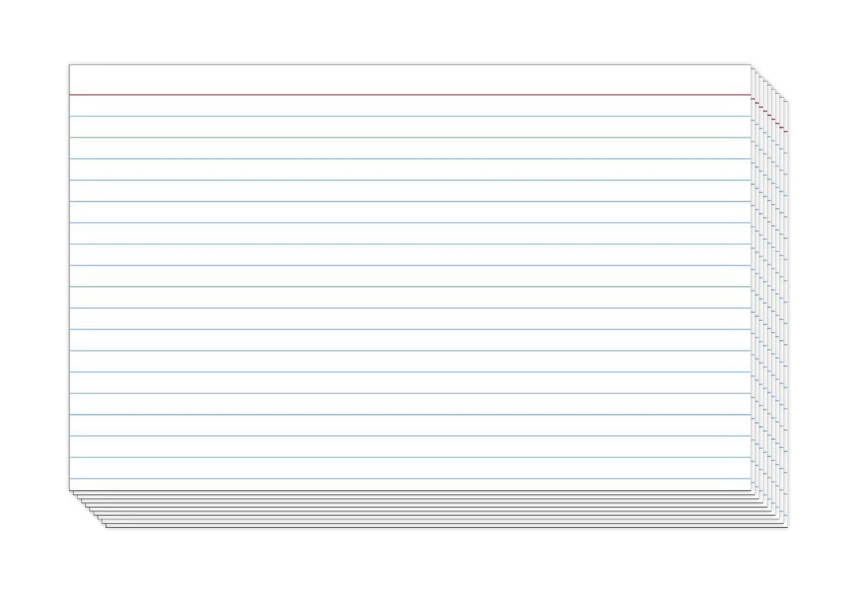 Large Index Cards 200 Pack 3x5 Vertical Index Cards With Checkboxes ...