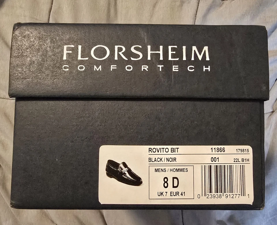 Florsheim Rovito Black Moc Toe Bit Loafer Men's Size 8 - Image 3 of 4