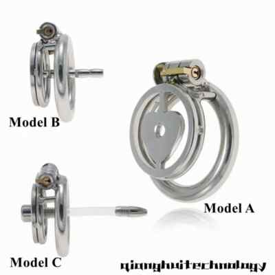 Sissy Flat Chastity Cage Metal Ring Chastity Lock Cage Urethra Peni Ring Belt