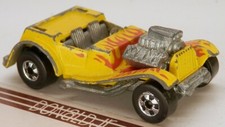 Hot Wheels Sir Rodney Roadster Yellow w/Flames Hot Rod Vintage BW Hong Kong