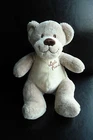89. NICOTOY LITTLE FRIEND DOG BEAR PLUSH BLANKET beige ecru brown NEW*