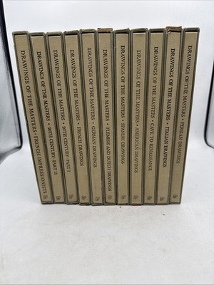 Vintage Drawings of the Masters - Set of 11 Art Books with Slip Cases