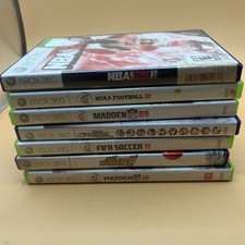 Lot of 7 Xbox 360 Sports Games – NBA 2K11, Madden, NCAA, FIFA, Kinect – Tested