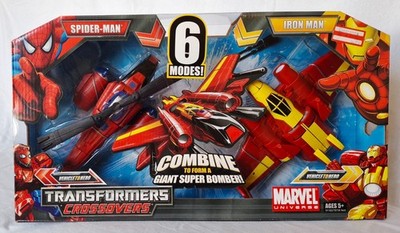 Transformers Crossovers Spider-Man Iron Man Action Figure Set Hasbro Marvel 2009
