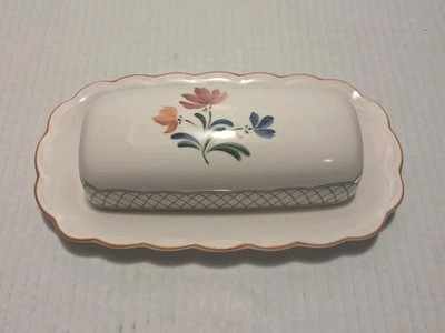 NIKKO PROVINCIAL DESIGNS JAPAN AVONDALE  BUTTER DISH DISCONTINUED