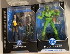 DC McFarlane Collector  53 Zatanna & Hal Jordan Armor Suit  Box has Dents  New