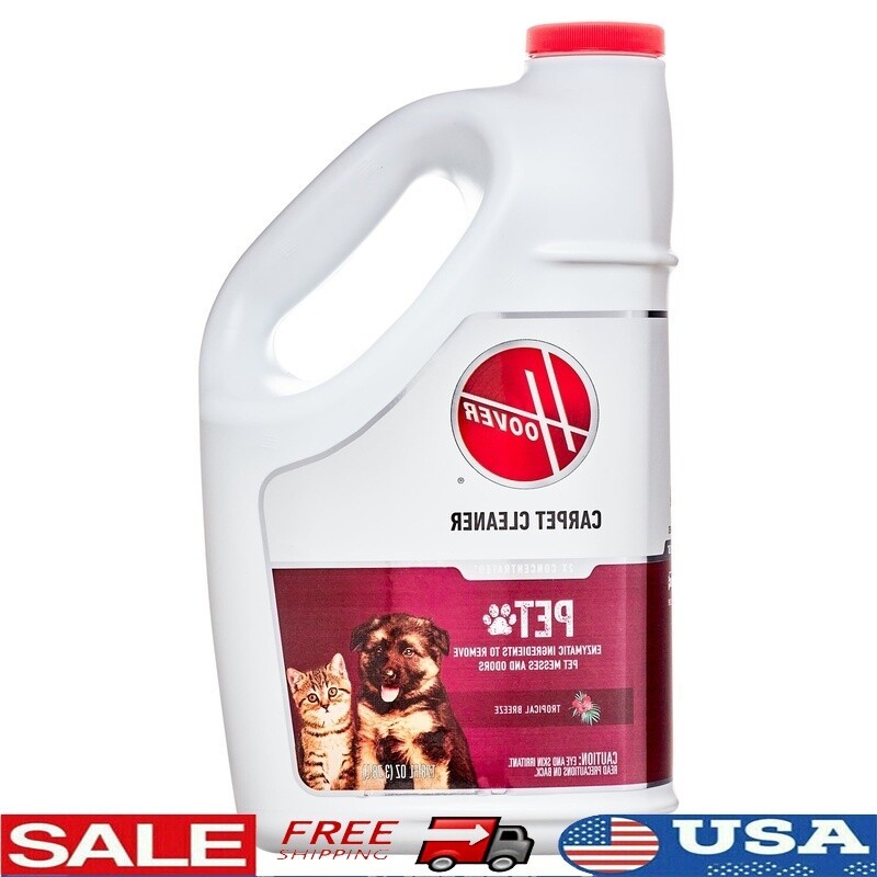 Powerful 128oz Enzymatic Carpet Cleaner for Pet Stains and Odors in Fresh Cotton Breeze Scent-image