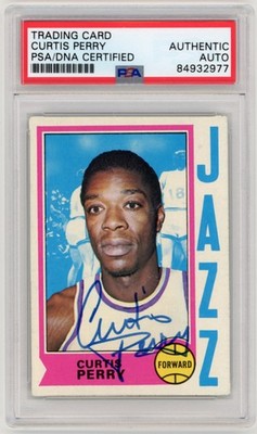 1974 TOPPS CURTIS PERRY #119 AUTOGRAPHED SIGNED PSA / DNA CERTIFIED AUTO