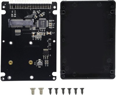 GINTOOYUN MSATA Mini PCI-E SSD to 2.5 Inch IDE 44Pin Enclosure Adapter, Black 