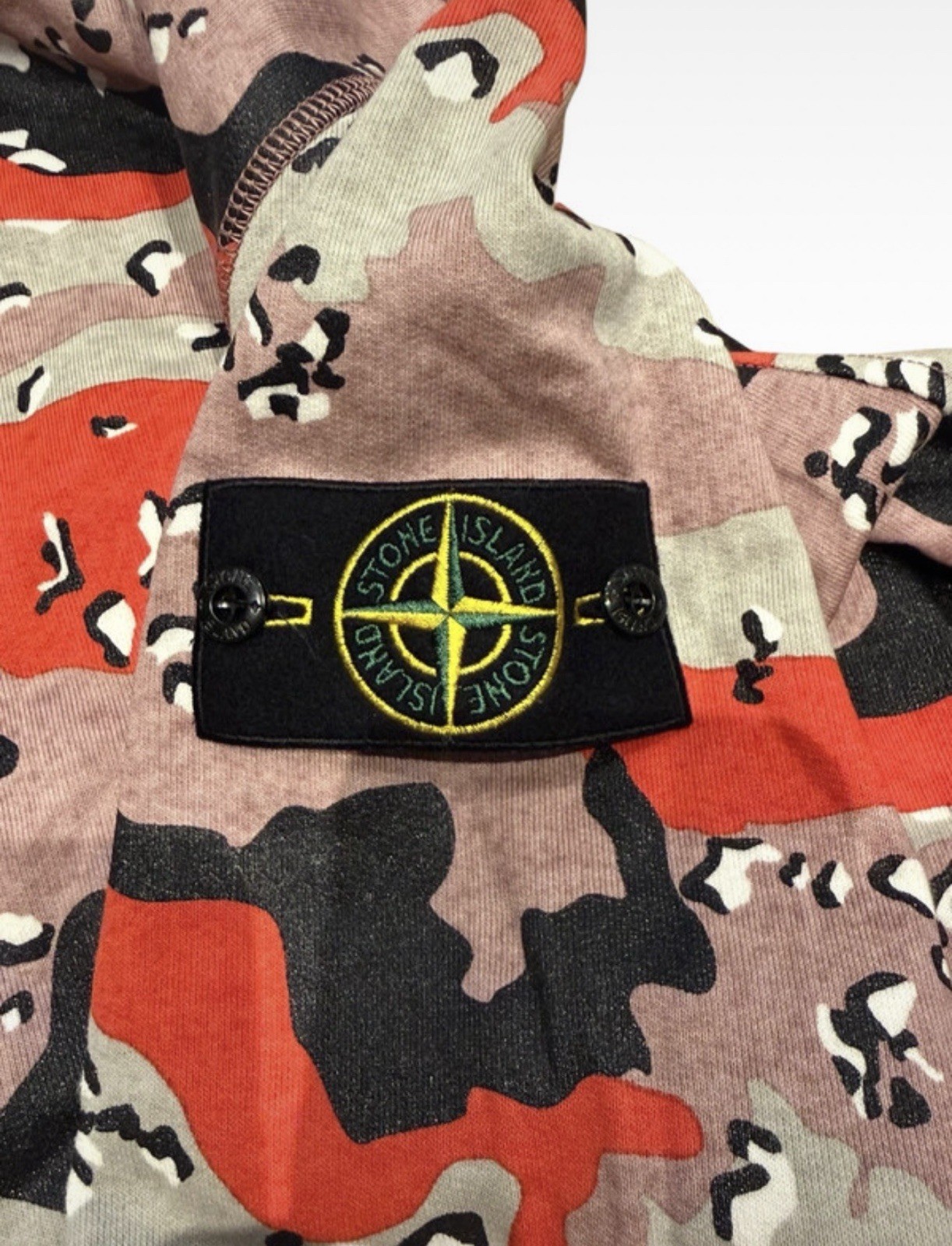 Stone Island Red Desert Camo Hoodie S/S 2020 Brand New image 4