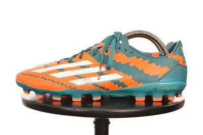 DDP Adidas Messi 10.1 AG Power Teal White Solar Orange Cleats B26902 Sz 9.5