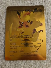 2024 Pokémon Gold Foil Fan Art Card BASIC Ultra Pikachu  GX Hp 1500000