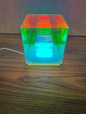 West Arrow Infinity 3d Prism Mirror Desk Table Magic Cube Lamp 5 Night Disco
