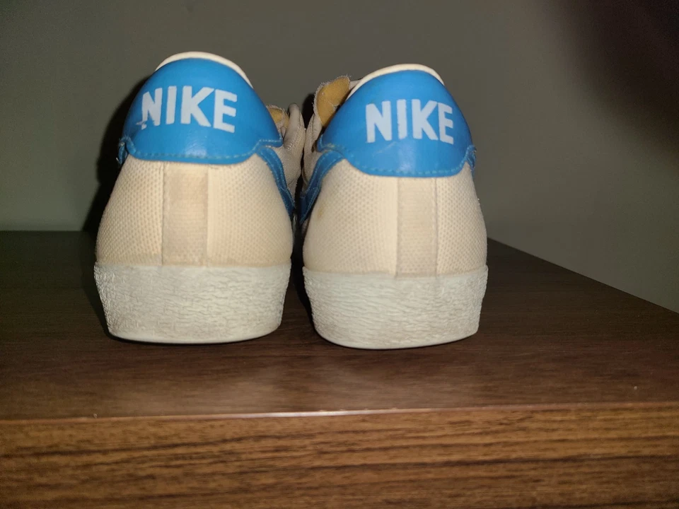 Vintage 1980 Nike Blazer All Court Lona Baixa Masculina Tamanho 11 etiqueta laranja - Imagem 3 de 4