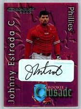2002 Donruss The Rookies #RC-7 Johnny Estrada Crusade Autographs #/400