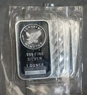 Four (4) Sunshine Minting 1oz Silver Bars in Plastic