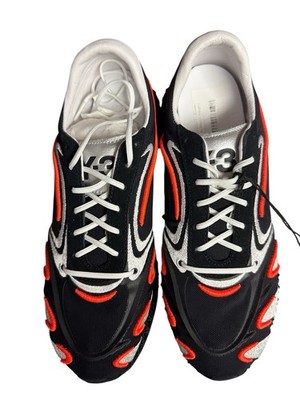 adidas Y-3 Runner 4D Black Solar Orange Silver Sz 9 - FU9208 Sneakers