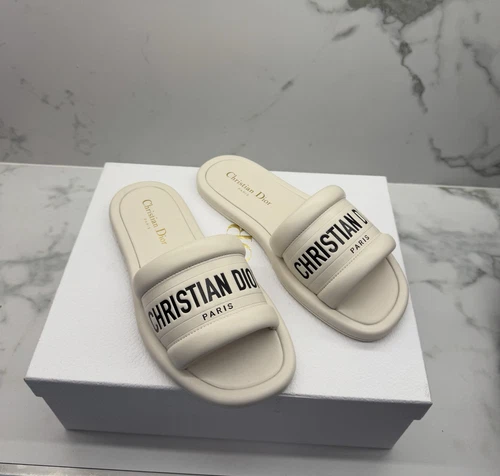 Slide femme Christian Dior Every D blanc EU 36,5 UK 3,5