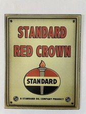 Standard  Red Crown  Motor Oil Metal Sign Rep...