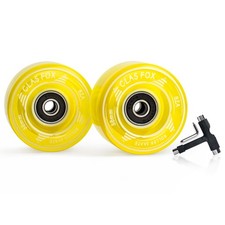 Roller Skate Wheels Outdoor or Indoor 58mm32mm 82A Set of 8 Yellow Yellow