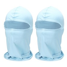 2pcs Summer Balaclava Face Mask Sun Protection Face Cover, Light Blue