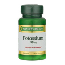 Nature's Bounty Potassium 99 mg, 100 Tablets - Supports Fluid Balance