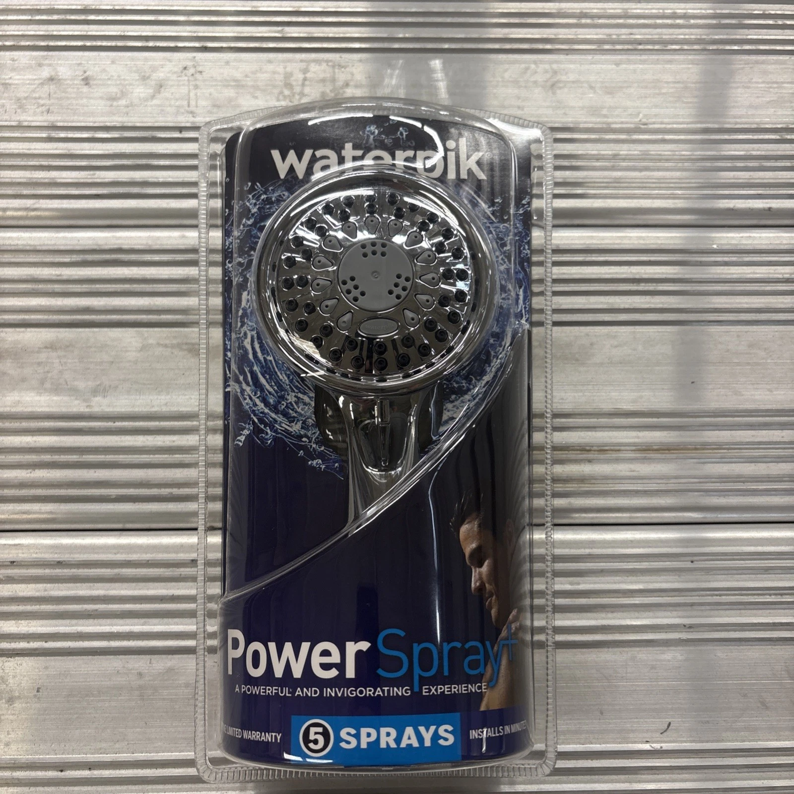Waterpik 5-Spray Wall Mount Handheld Shower Head 1.8 GPM Chrome TAV-553E