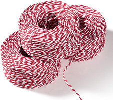 Sooez 3 Rolls Raffia Ribbon Twine String, 540 Feet Christmas Wrapping Paper for