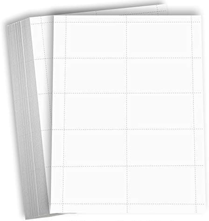 Blank Business Cards Card Stock Paper – White Mini Note Index Perforated Cardsto