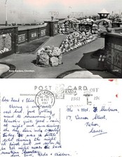 Vintage Postcard - Rock Gardens Cleveleys Lancashire REAL PHOTO POSTED